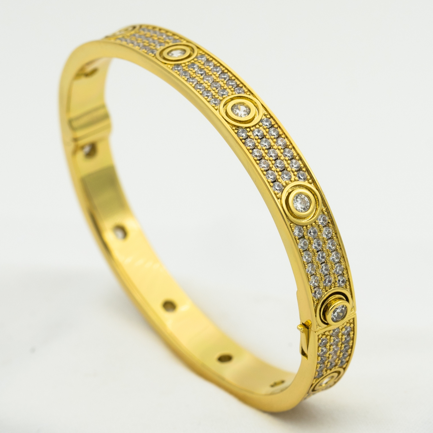[NOBLE AURA]LOVE BRACELET 6.1MM DIAMOND-PAVED 10 BIG DIAMONDS