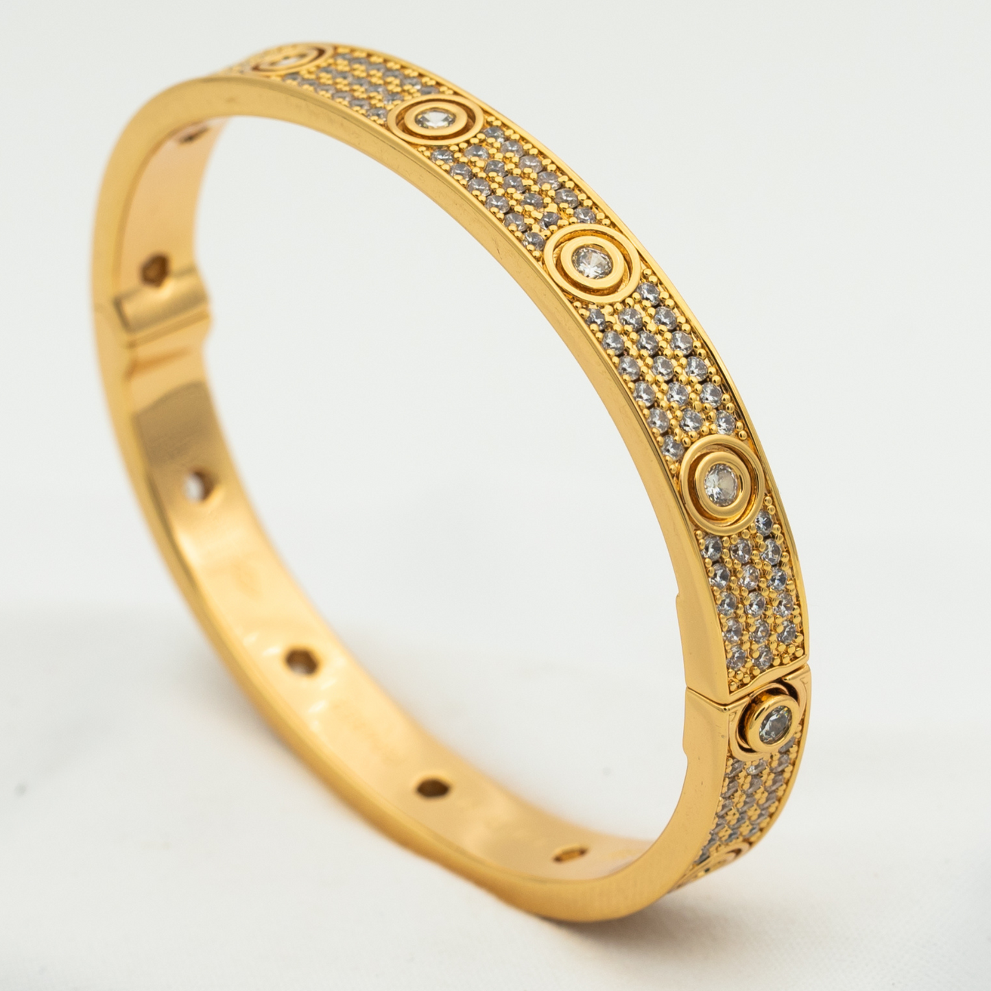 [NOBLE AURA]LOVE BRACELET 6.1MM DIAMOND-PAVED 10 BIG DIAMONDS