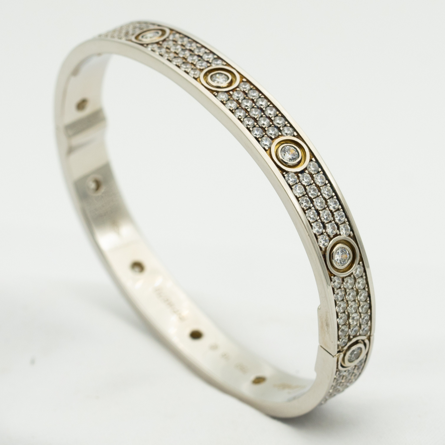 [NOBLE AURA]LOVE BRACELET 6.1MM DIAMOND-PAVED 10 BIG DIAMONDS