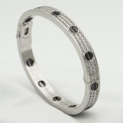 [NOBLE AURA]LOVE BRACELET 6.1MM DIAMOND-PAVED CERAMIC