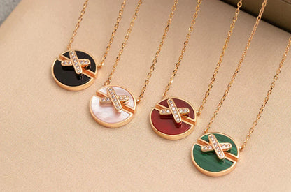 [NOBLE AURA]JEUX DE ROSE GOLD DIAMOND NECKLACE