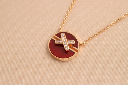 [NOBLE AURA]JEUX DE PINK GOLD DIAMOND NECKLACE
