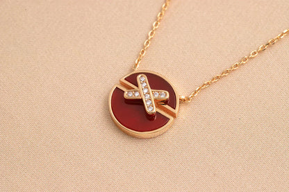 [NOBLE AURA]JEUX DE ROSE GOLD DIAMOND NECKLACE