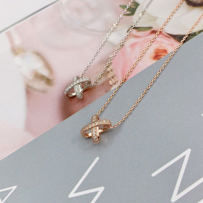 [NOBLE AURA]JEUX DE DIAMOND NECKLACE
