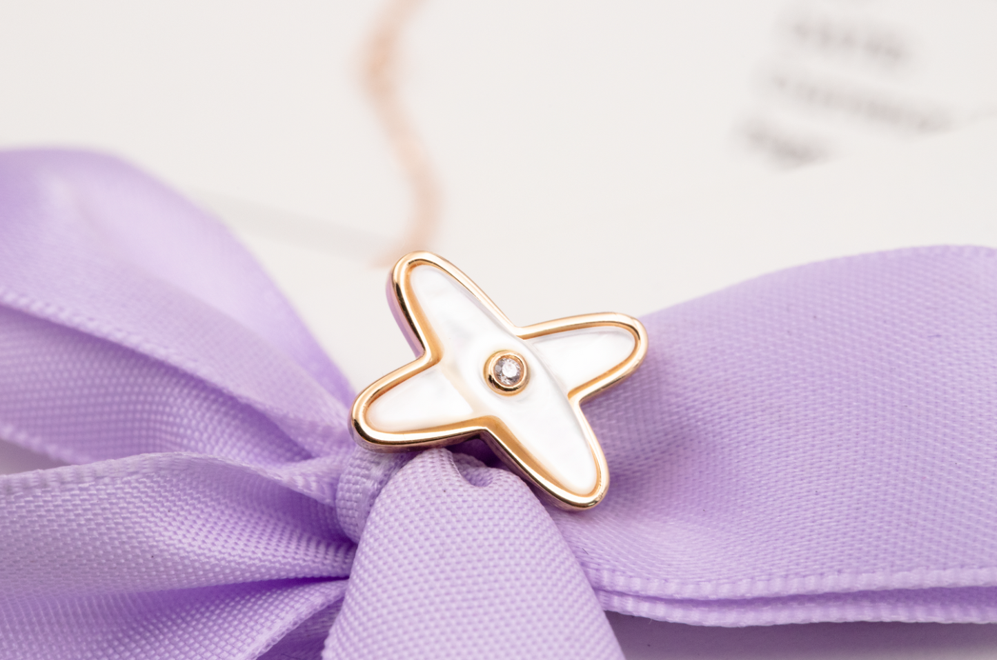 [NOBLE AURA]JEUX DE WHITE MOP ROSE GOLD DIAMOND EARRINGS