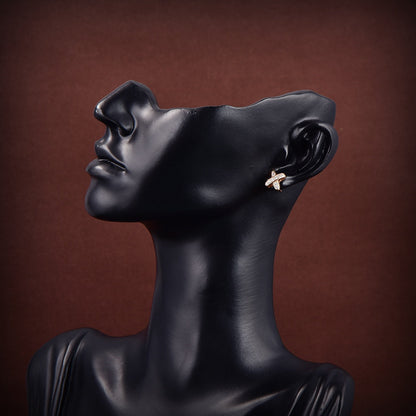 [NOBLE AURA]JEUX DE GOLD DIAMOND EARRINGS