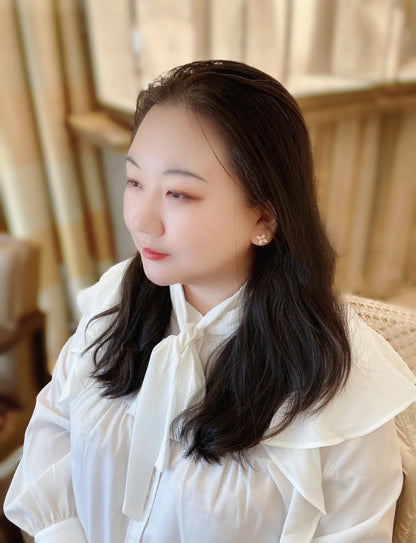 [NOBLE AURA]STAR BLOSSOM STUD EARRINGS PINK GOLD DIAMONDS