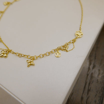 [NOBLE AURA]BLOOMING SUPPLE NECKLACE BRASS
