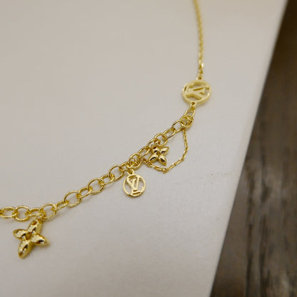 [NOBLE AURA]BLOOMING SUPPLE NECKLACE BRASS