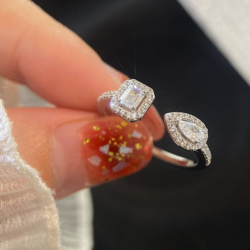 [NOBLE AURA]MY TWIN TOI & MOI SILVER DIAMOND RING
