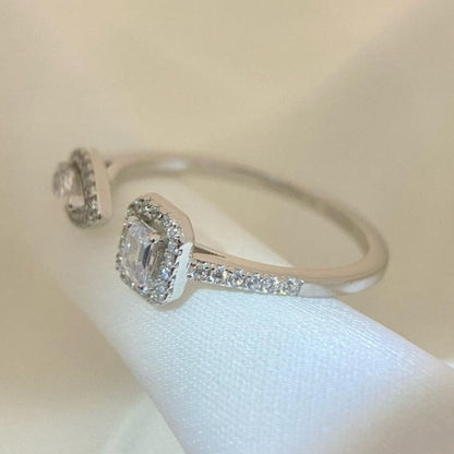 [NOBLE AURA]MY TWIN TOI & MOI SILVER DIAMOND RING