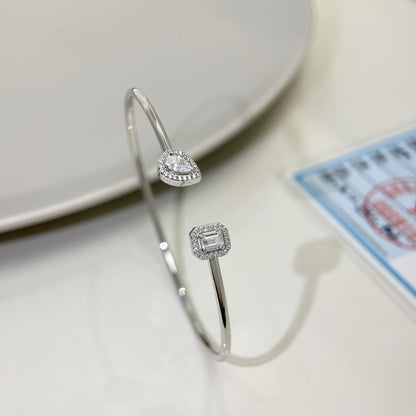 [NOBLE AURA]JONC FLEX MY TWIN TOI & MOI SILVER DIAMOND BRACELET