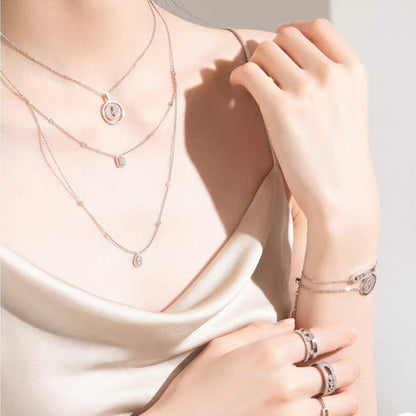 [NOBLE AURA]LUCKY MOVER PM PAVED NECKLACE