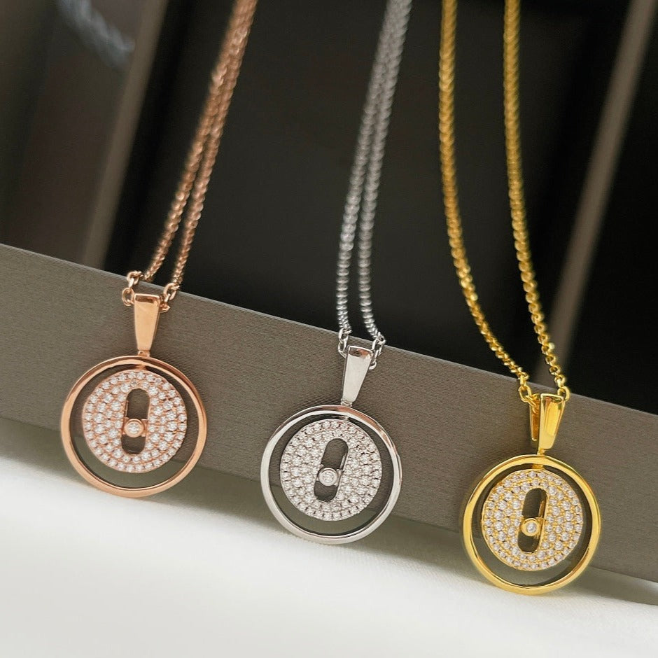 [NOBLE AURA]LUCKY MOVER PM PAVED NECKLACE