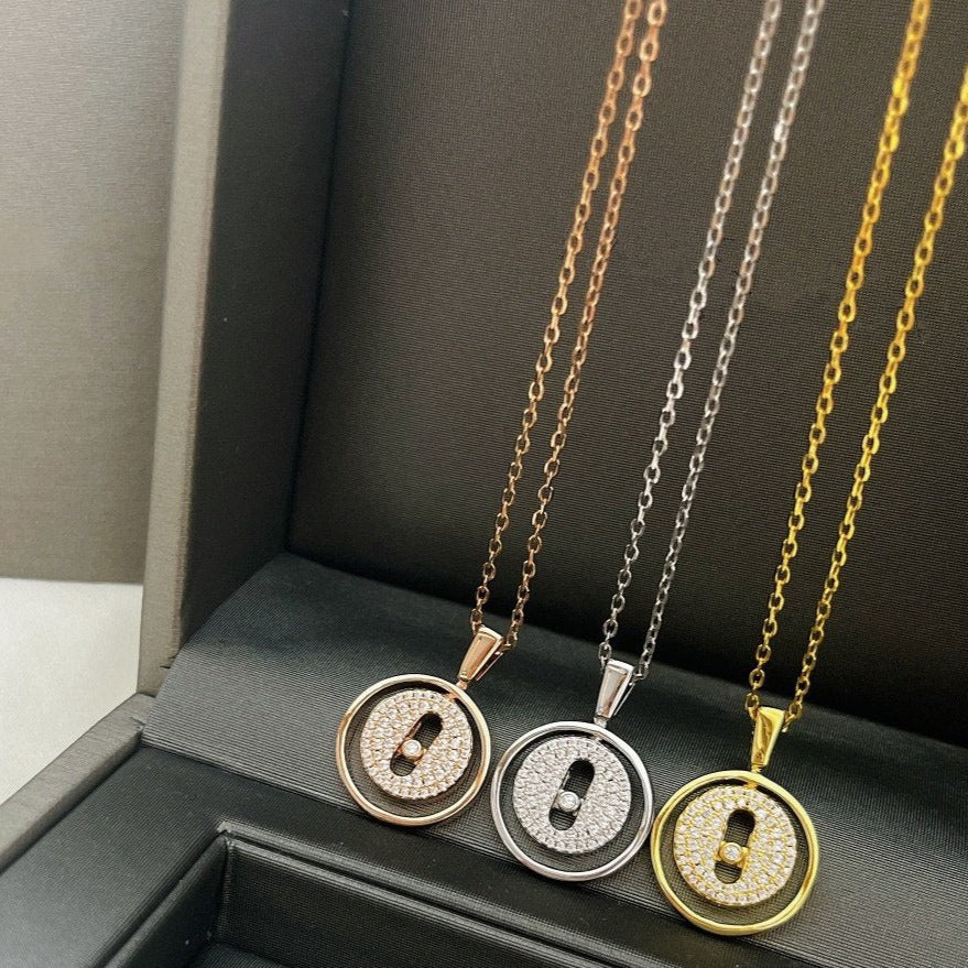 [NOBLE AURA]LUCKY MOVER PM PAVED NECKLACE