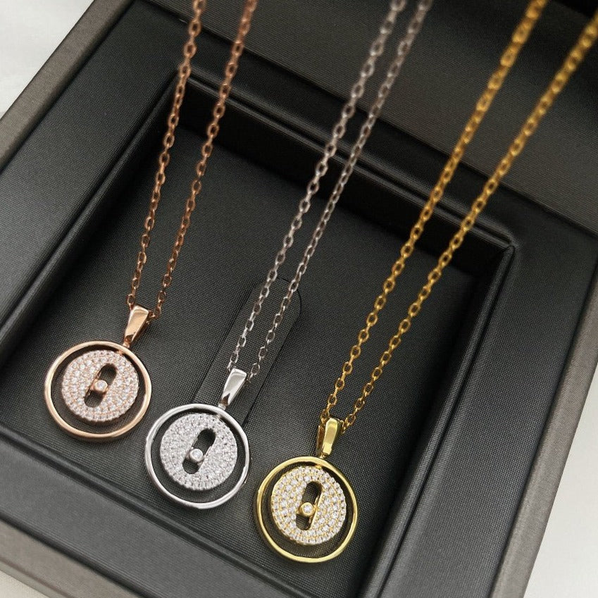 [NOBLE AURA]LUCKY MOVER PM PAVED NECKLACE