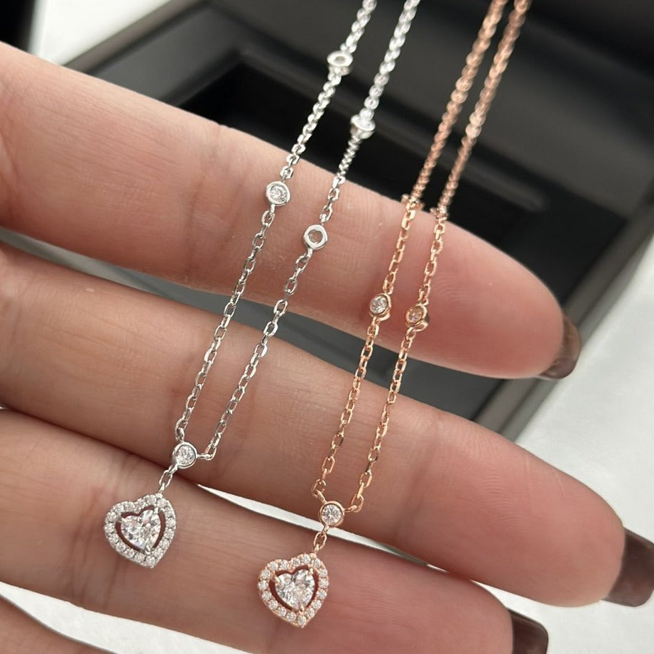 [NOBLE AURA]JOY HEART DIAMOND NECKLACE