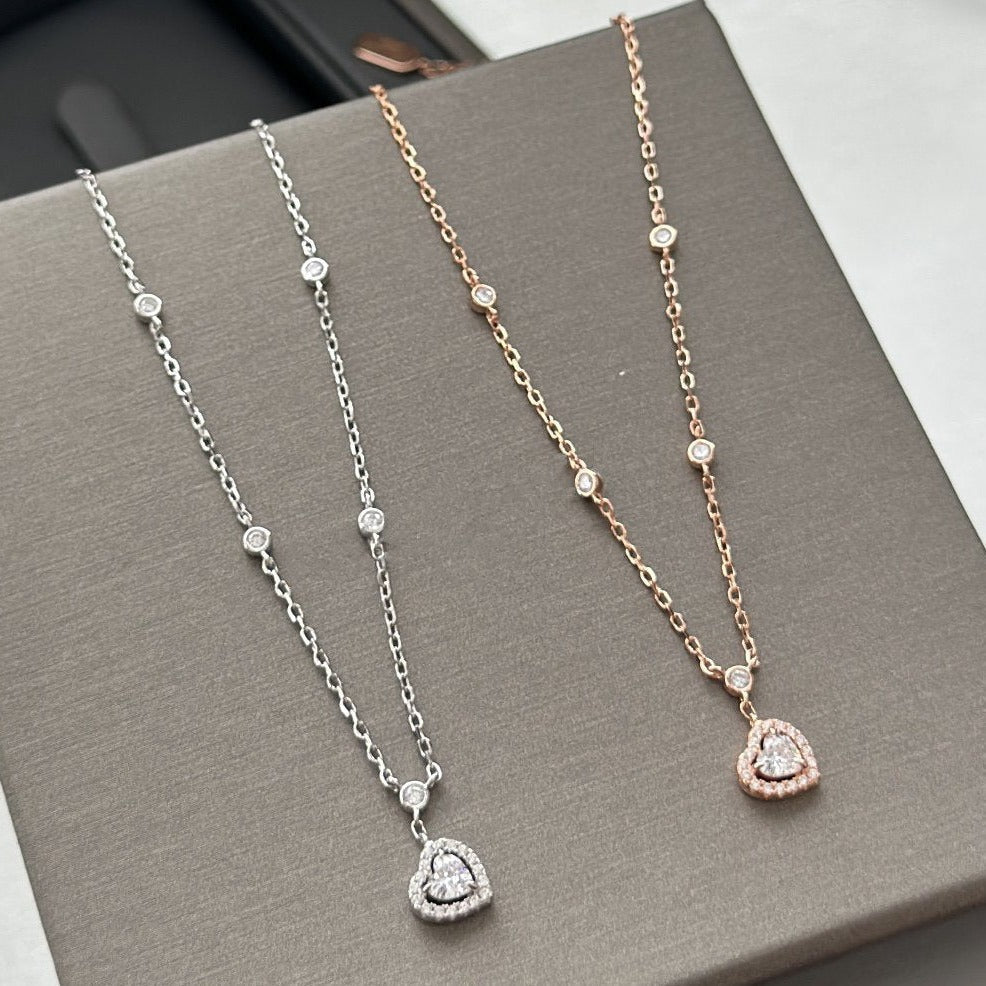 [NOBLE AURA]JOY HEART DIAMOND NECKLACE