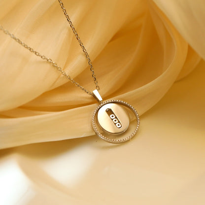 [NOBLE AURA]LUCKY MOVE MM SILVER DIAMOND NECKLACE