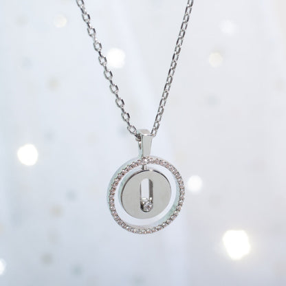 [NOBLE AURA]LUCKY MOVE PM NECKLACE SILVER DIAMOND