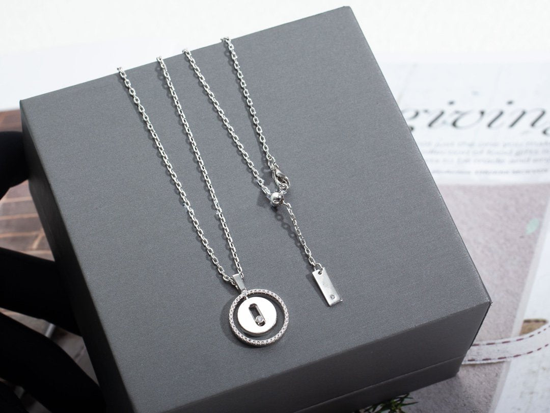 [NOBLE AURA]LUCKY MOVE PM NECKLACE SILVER DIAMOND