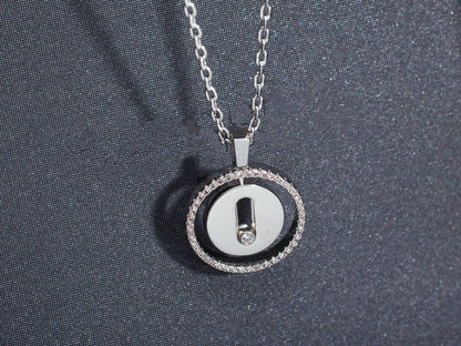 [NOBLE AURA]LUCKY MOVE PM NECKLACE SILVER DIAMOND