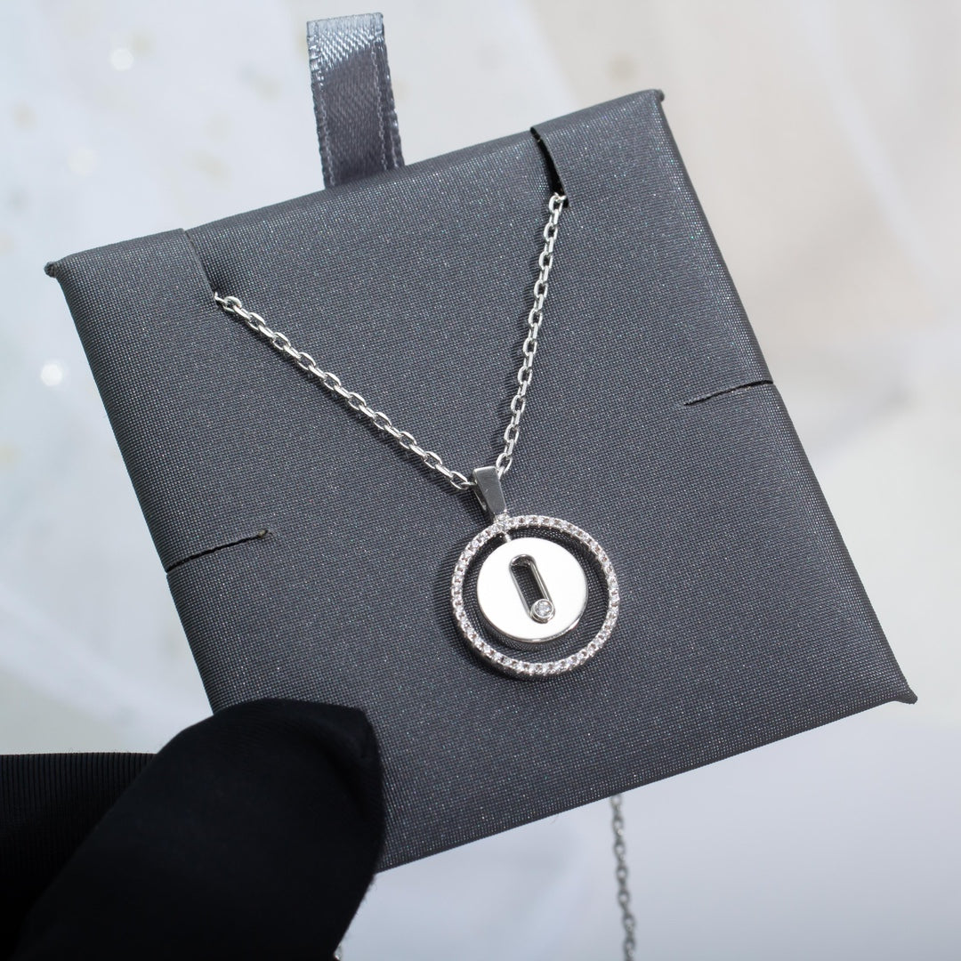 [NOBLE AURA]LUCKY MOVE PM NECKLACE SILVER DIAMOND