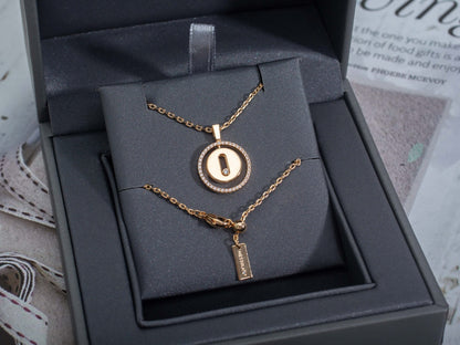 [NOBLE AURA]LUCKY MOVE PM NECKLACE PINK GOLD DIAMOND