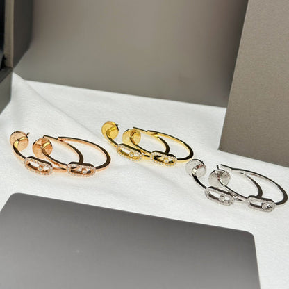 [NOBLE AURA]CREOLES MOVE UNO PM DIAMOND EARRINGS