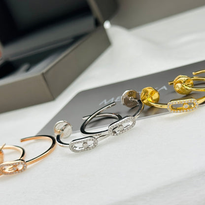 [NOBLE AURA]CREOLES MOVE UNO PM DIAMOND EARRINGS