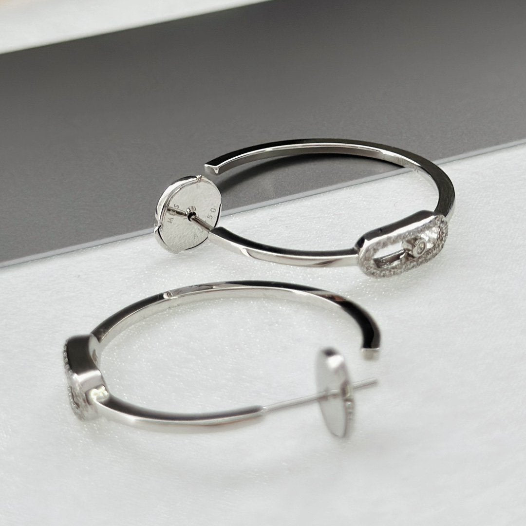 [NOBLE AURA]CREOLES MOVE UNO PM DIAMOND EARRINGS