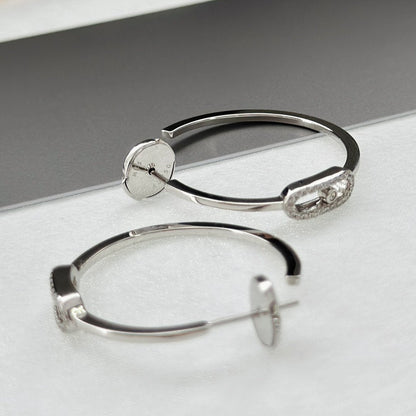 [NOBLE AURA]CREOLES MOVE UNO PM DIAMOND EARRINGS