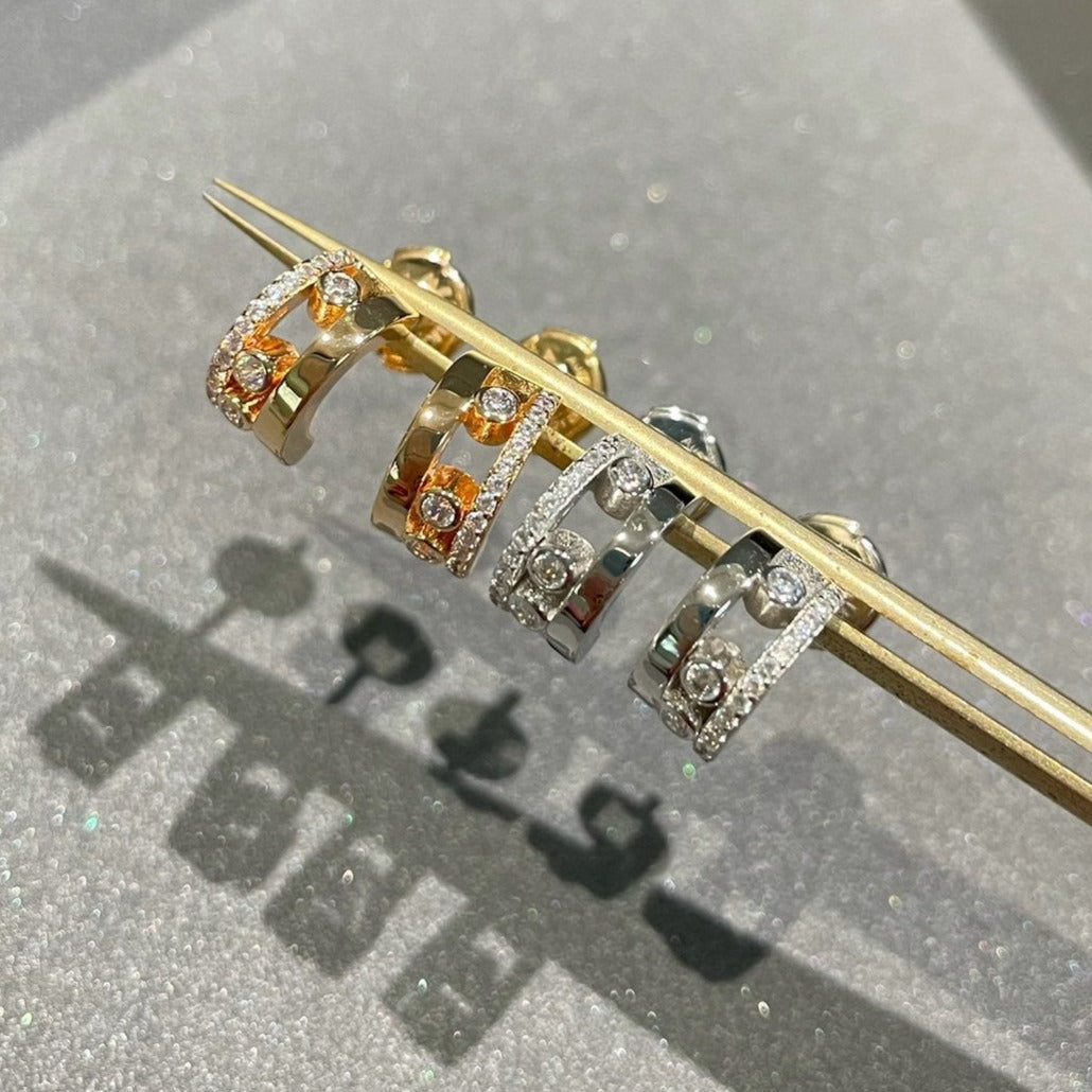 [NOBLE AURA]MOVE ROMANE EARRINGS DIAMOND