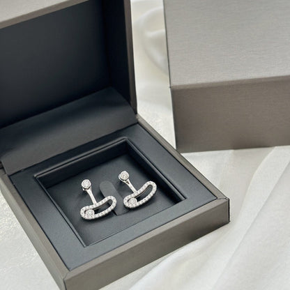 [NOBLE AURA]MOVE UNO SILVER DIAMOND EARRINGS