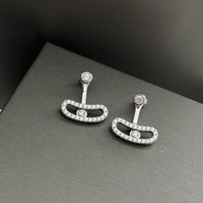 [NOBLE AURA]MOVE UNO SILVER DIAMOND EARRINGS