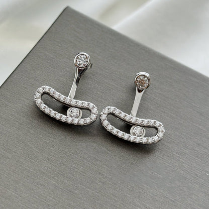 [NOBLE AURA]MOVE UNO SILVER DIAMOND EARRINGS