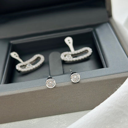 [NOBLE AURA]MOVE UNO SILVER DIAMOND EARRINGS