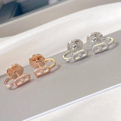[NOBLE AURA]CREOLES MOVE UNO MINI 1 DIAMOND EARRINGS