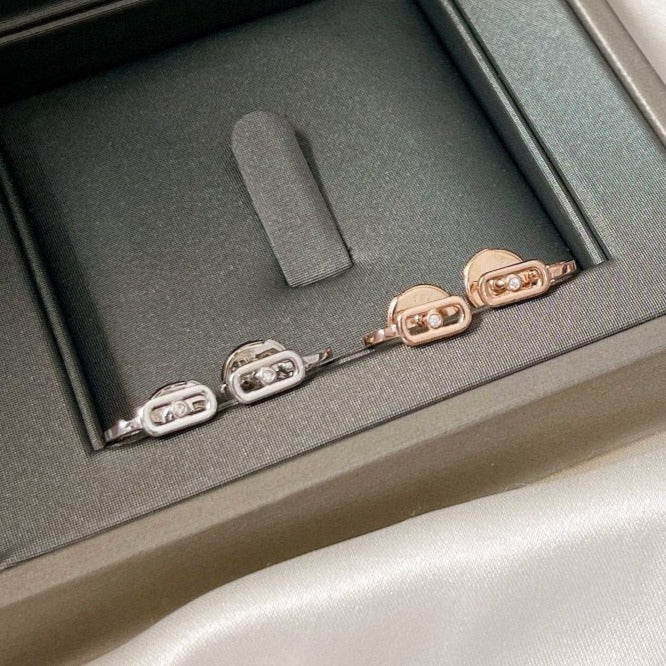 [NOBLE AURA]CREOLES MOVE UNO MINI 1 DIAMOND EARRINGS