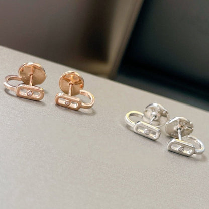 [NOBLE AURA]CREOLES MOVE UNO MINI 1 DIAMOND EARRINGS