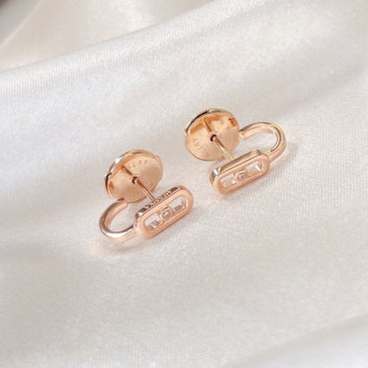 [NOBLE AURA]CREOLES MOVE UNO MINI 1 DIAMOND EARRINGS