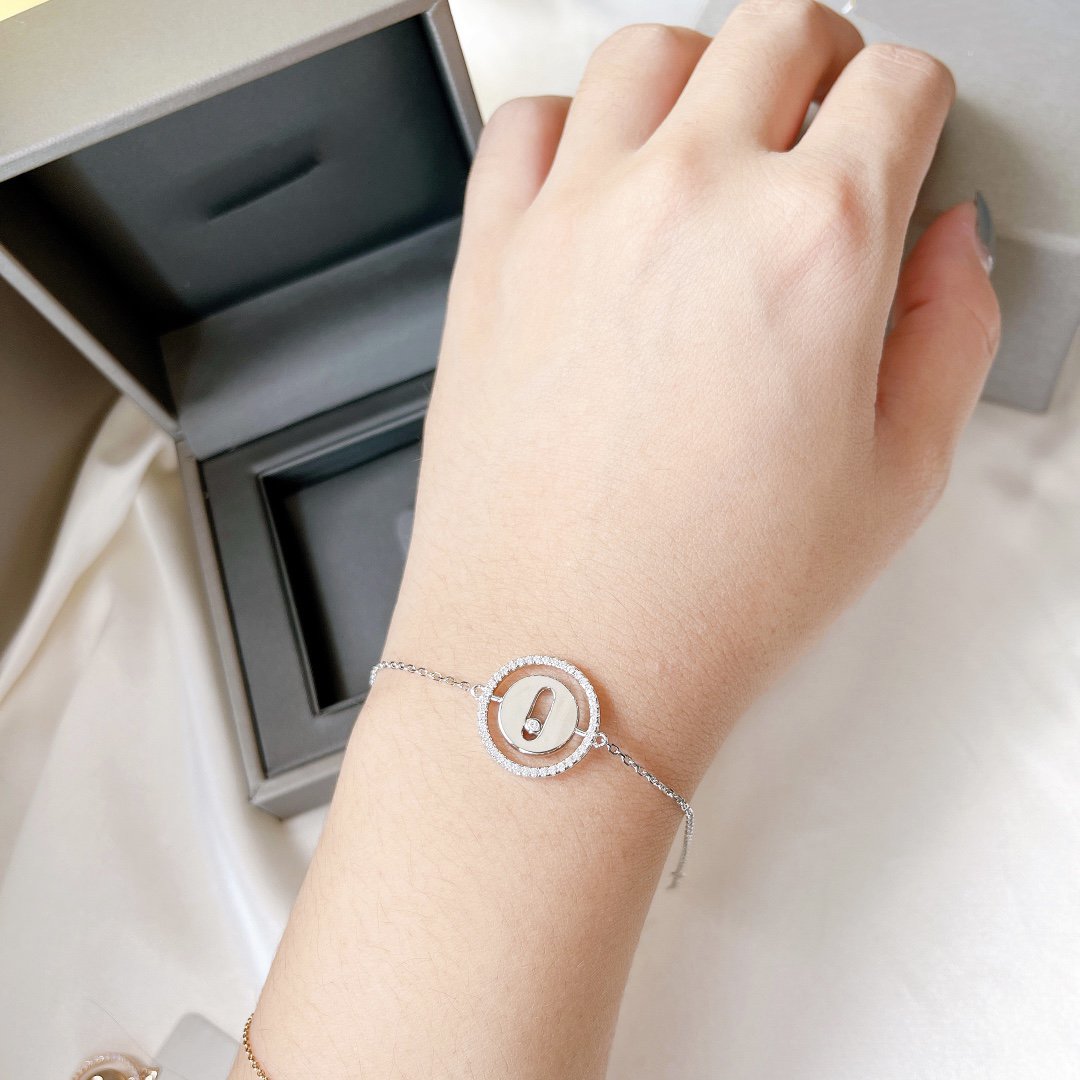 [NOBLE AURA]LUCKY MOVE PAVED DIAMOND BRACELET