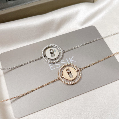 [NOBLE AURA]LUCKY MOVE PAVED DIAMOND BRACELET