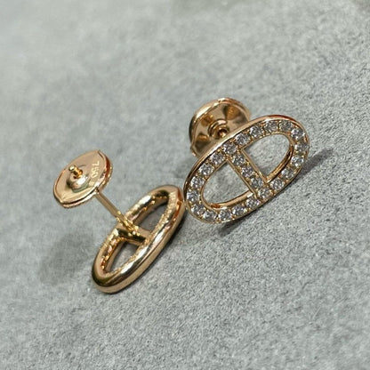[NOBLE AURA]HM FULL DIAMOND PIG NOSE STUD EARRINGS