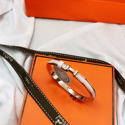 [NOBLE AURA]CLASSIC HM CLIC  PINK 8MM ENAMEL BRACELET