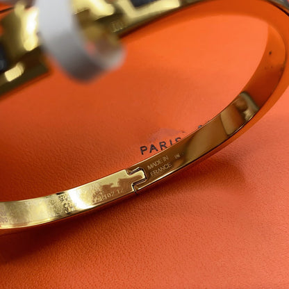 [NOBLE AURA]CLASSIC HM CLIC BLACK 8MM ENAMEL BRACELET