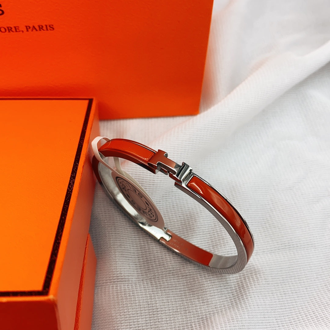 [NOBLE AURA]CLASSIC HM CLIC RED 8MM ENAMEL BRACELET