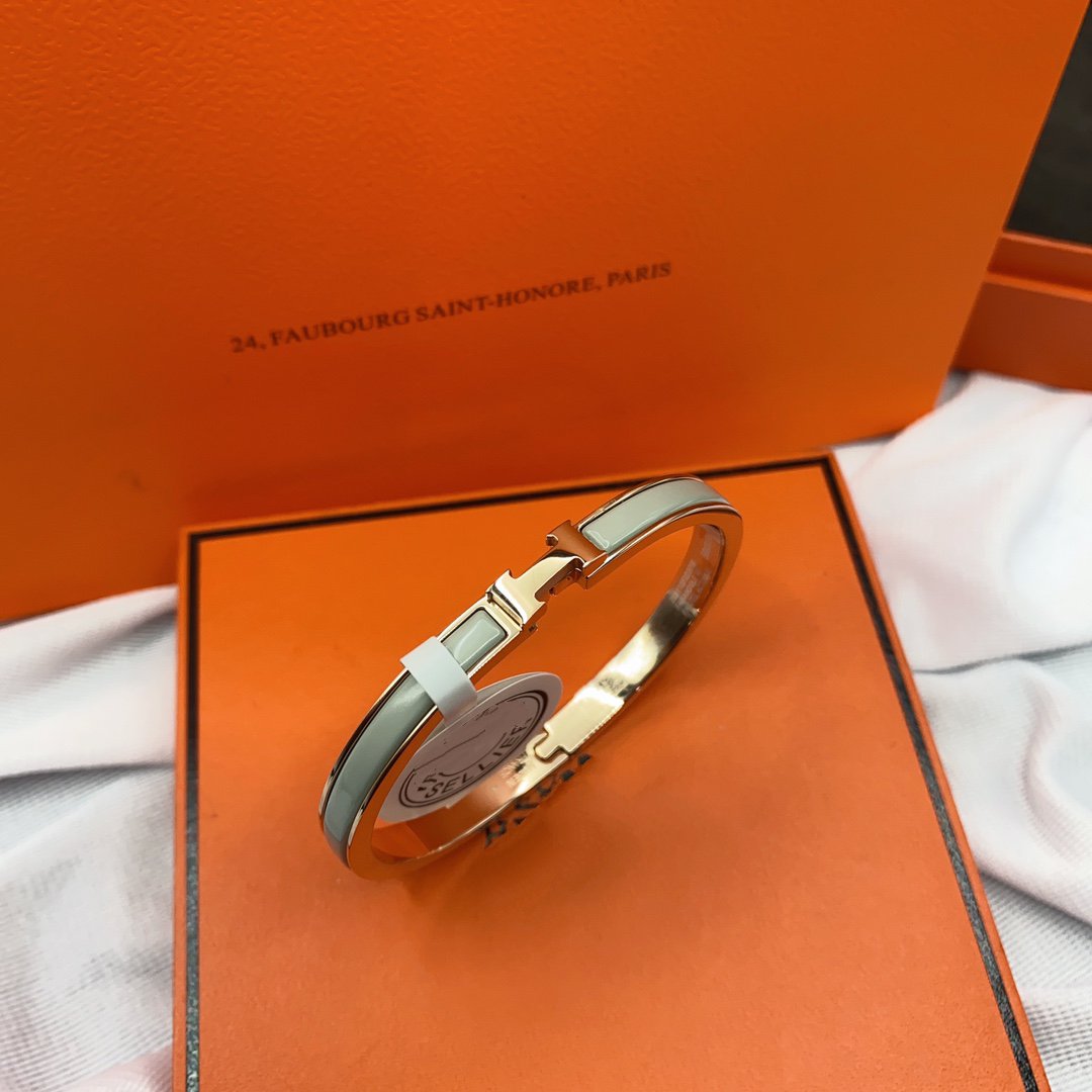 [NOBLE AURA]CLASSIC HM CLIC GREEN 8MM ENAMEL BRACELET