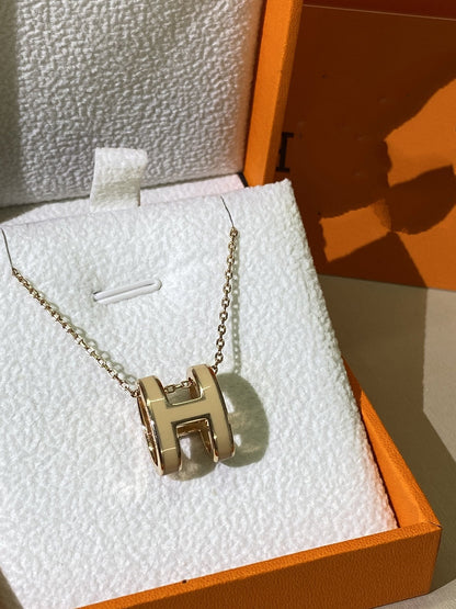 [NOBLE AURA]HM CLIC YELLOW ENAMEL GOLD NECKLACE