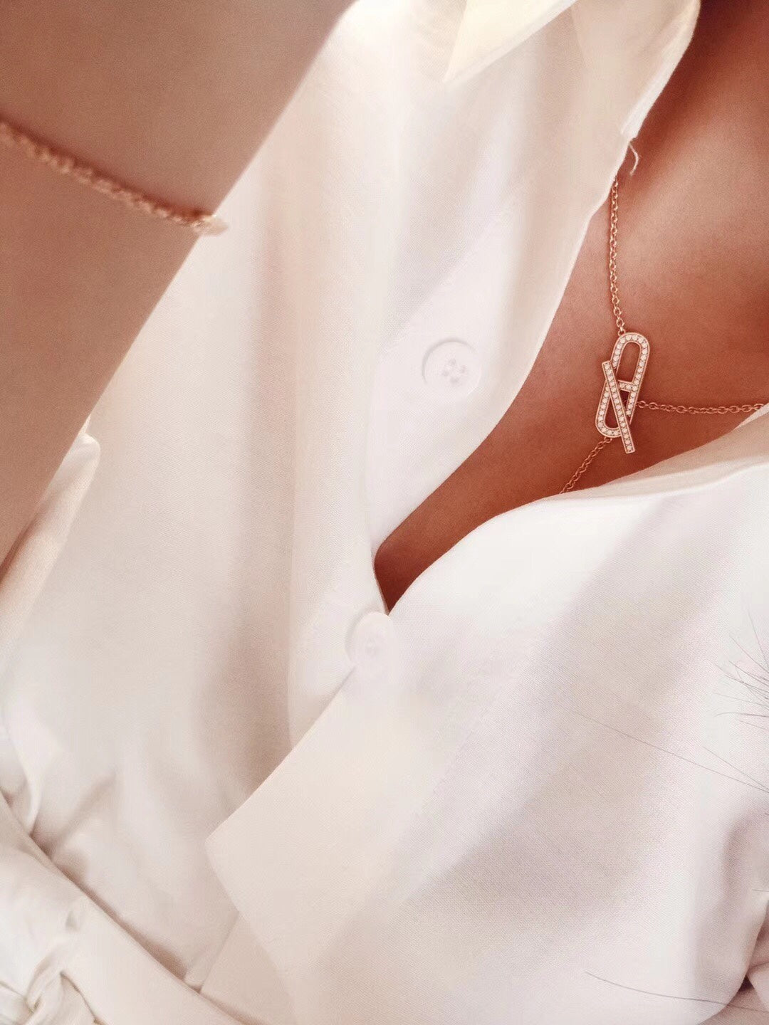 [NOBLE AURA]HM FIRE PIG NOSE NECKLACE TRENDY STREET